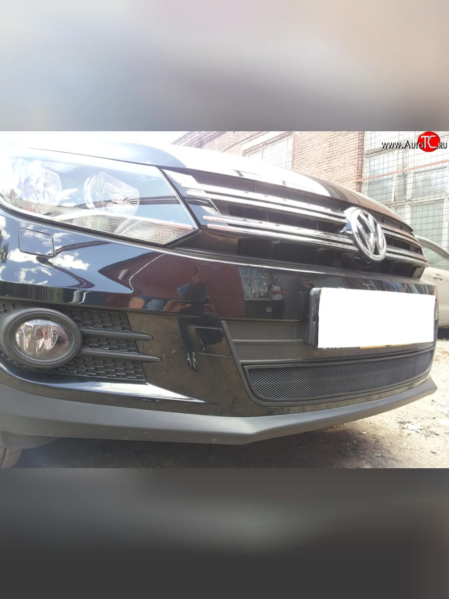 Сетка на бампер Sport&Style Russtal (черная) Volkswagen Tiguan NF рестайлинг (2011-2017)  в Самаре Самарской области