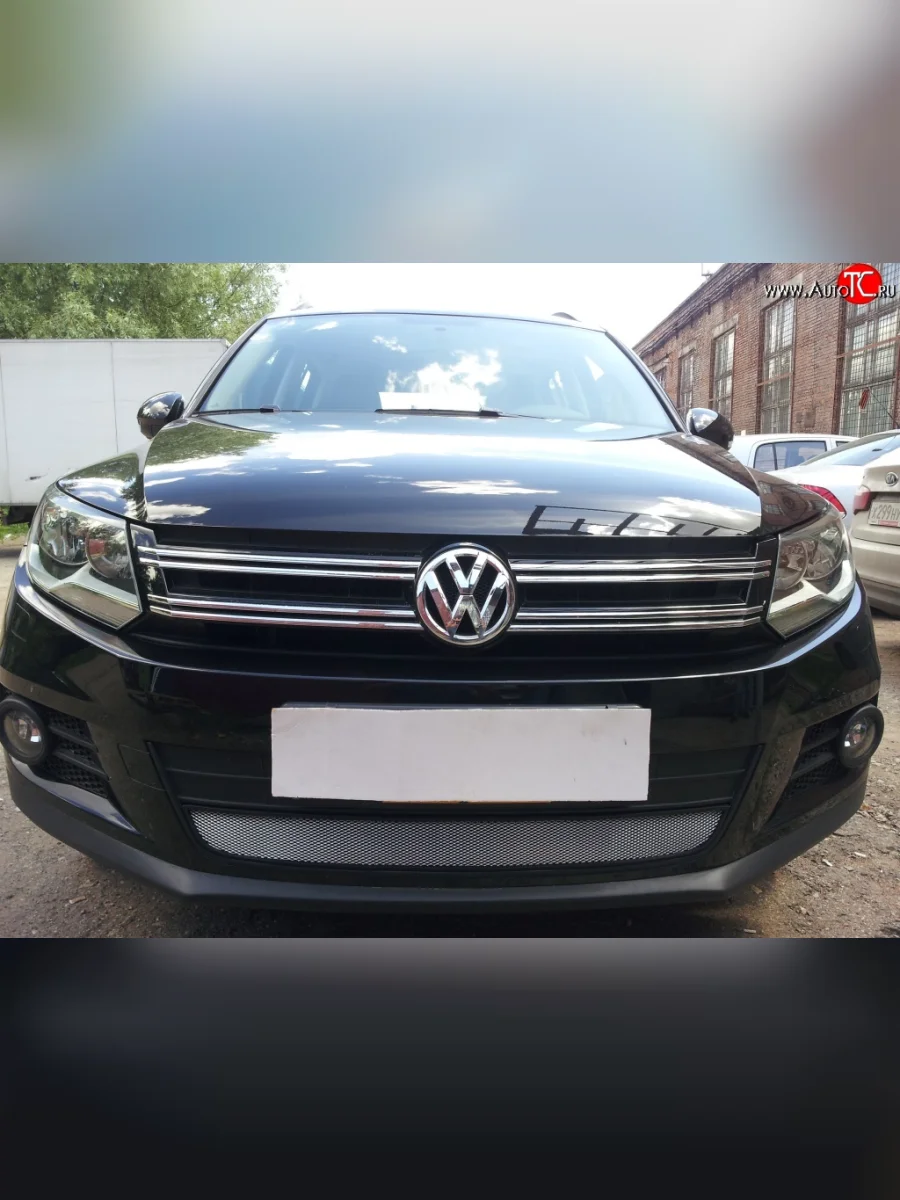 Сетка на бампер Sport&Style Russtal (хром) Volkswagen Tiguan NF рестайлинг (2011-2017)  в Перми Пермском крае