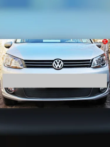 Сетка на бампер (рестайлинг) Russtal (черная) Volkswagen Touran 1T дорестайлинг минивэн (2003-2006)