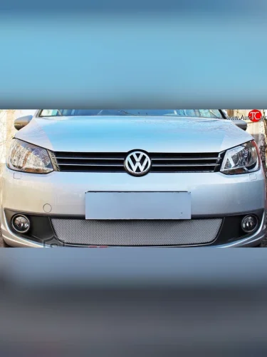 Сетка на бампер (рестайлинг) Russtal (хром) Volkswagen Touran 1T дорестайлинг минивэн (2003-2006)