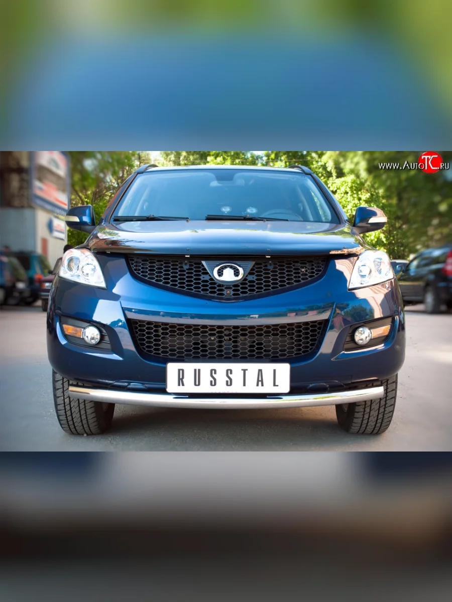 Одинарная защита переднего бампера диаметром 63 мм SLITKOFF Great Wall Hover H5 (2010-2017)  в Керчи Республика Крым