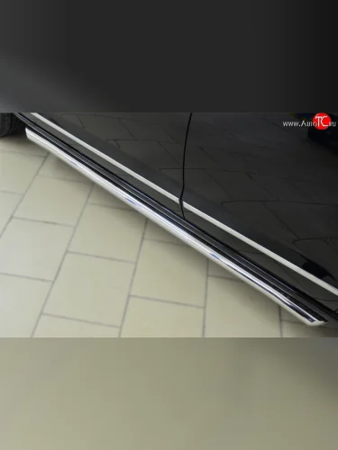 Защита порогов из круглой трубы диаметром 63 мм Russtal Great Wall Hover H6 (2012-2016)