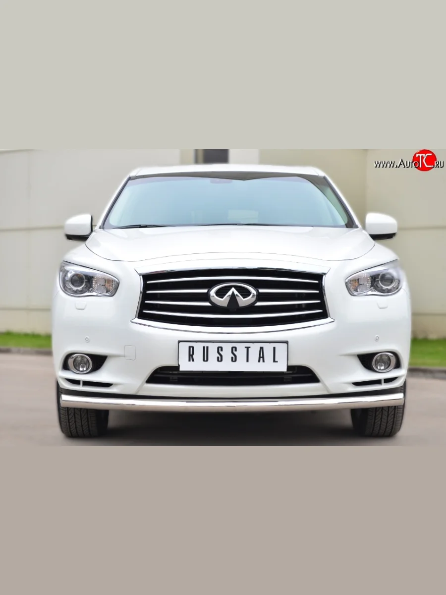 Одинарная защита переднего бампера диаметром 63 мм SLITKOFF  INFINITI JX35 (2012-2014)  в Самаре Самарской области