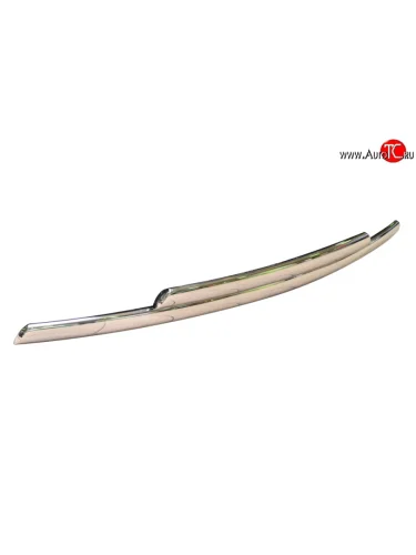 Защита переднего бампера (2 трубыØ75х42 мм, нержавейка) SLITKOFF Jeep Grand Cherokee  WK2 (2013-2018) 1-ый рестайлинг