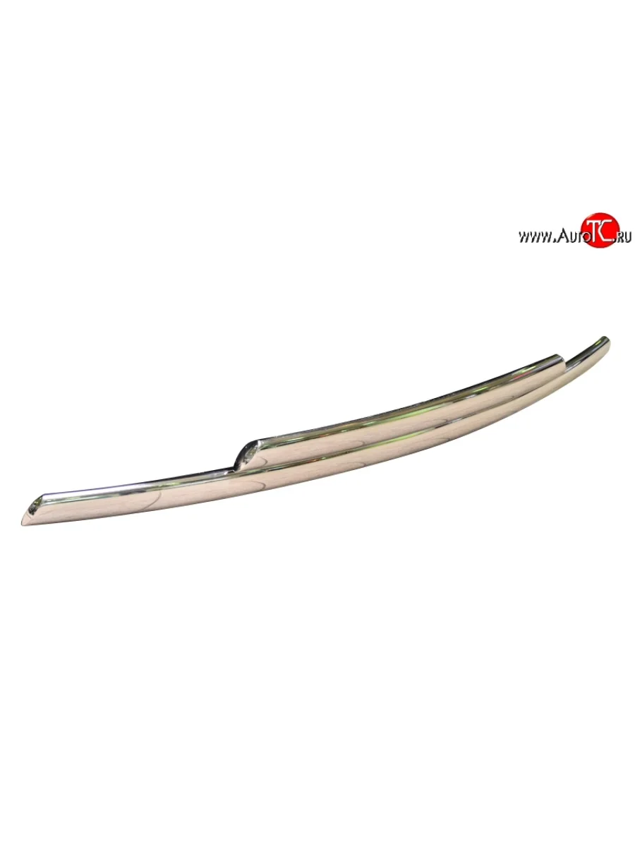 Защита переднего бампера (2 трубыØ75х42 мм, нержавейка) SLITKOFF  Jeep Grand Cherokee (2013-2018) WK2  в Самаре Самарской области