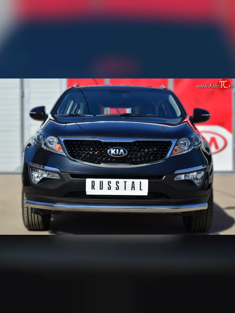 Одинарная защита переднего бампера диаметром 63 мм SLITKOFF  KIA Sportage (2010-2014) 3 SL  в Самаре Самарской области