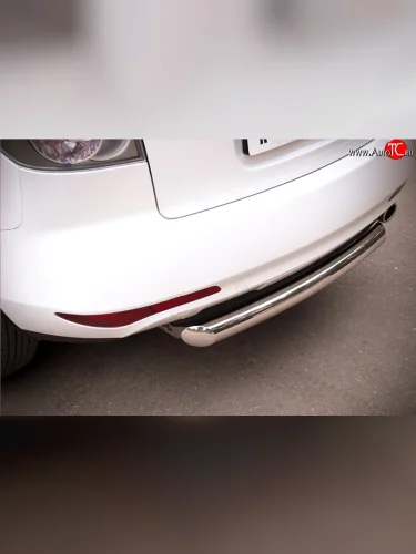 Одинарная защита заднего бампера из трубы диаметром 76 мм SLITKOFF Mazda CX-7 ER рестайлинг (2010-2012)