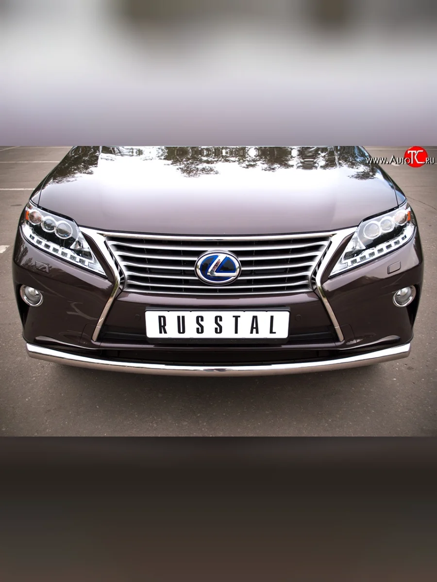 Одинарная защита переднего бампера диаметром 63 мм SLITKOFF Lexus RX350 AL10 дорестайлинг (2008-2012)  в Керчи Республика Крым