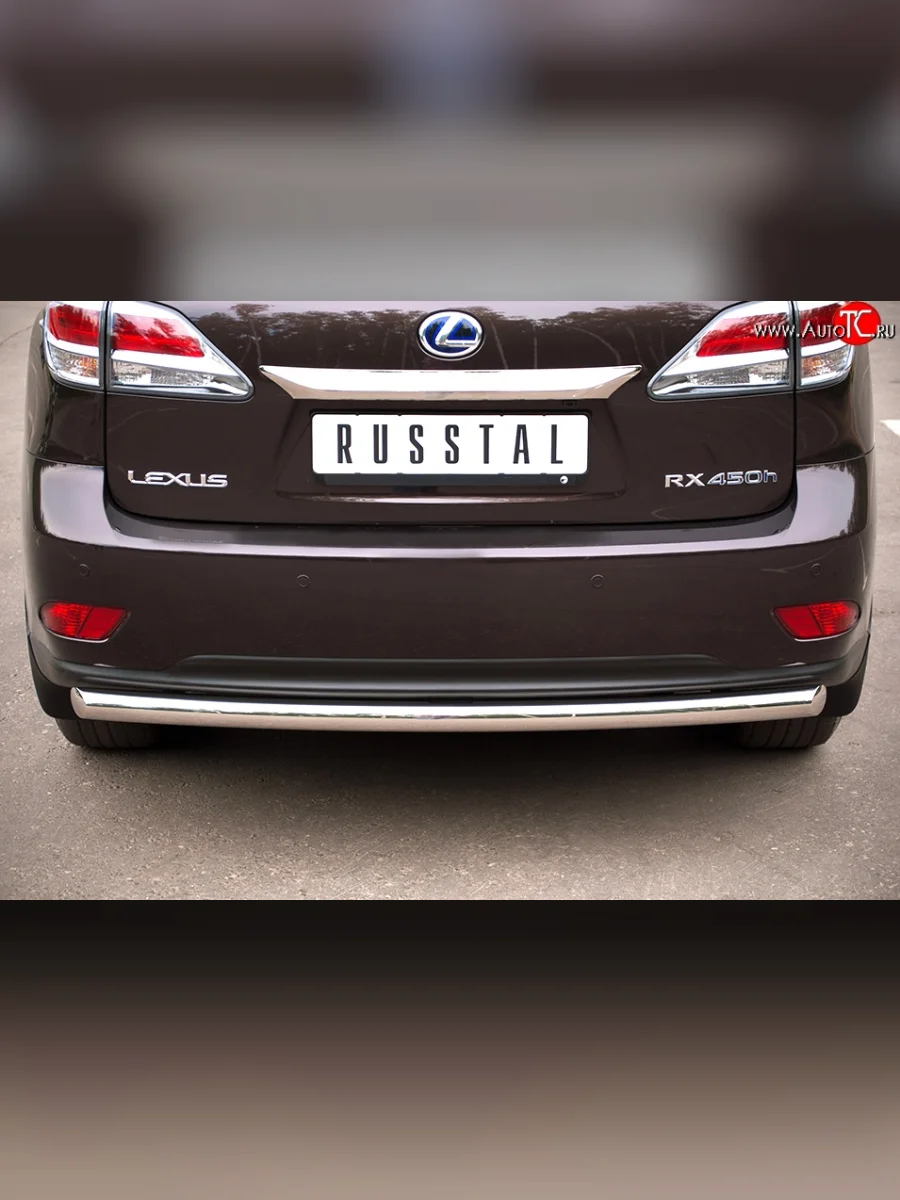 Одинарная защита заднего бампера из трубы диаметром 63 мм SLITKOFF Lexus RX270 AL10 дорестайлинг (2010-2012)  в Керчи Республика Крым