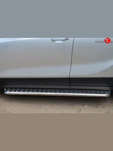 Широкая защита порогов SLITKOFF Opel Mokka (2012-2016)  дорестайлинг