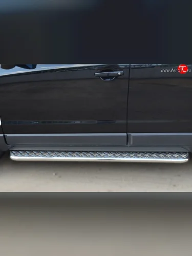 Широкая защита порогов SLITKOFF Opel Antara (2010-2015) рестайлинг