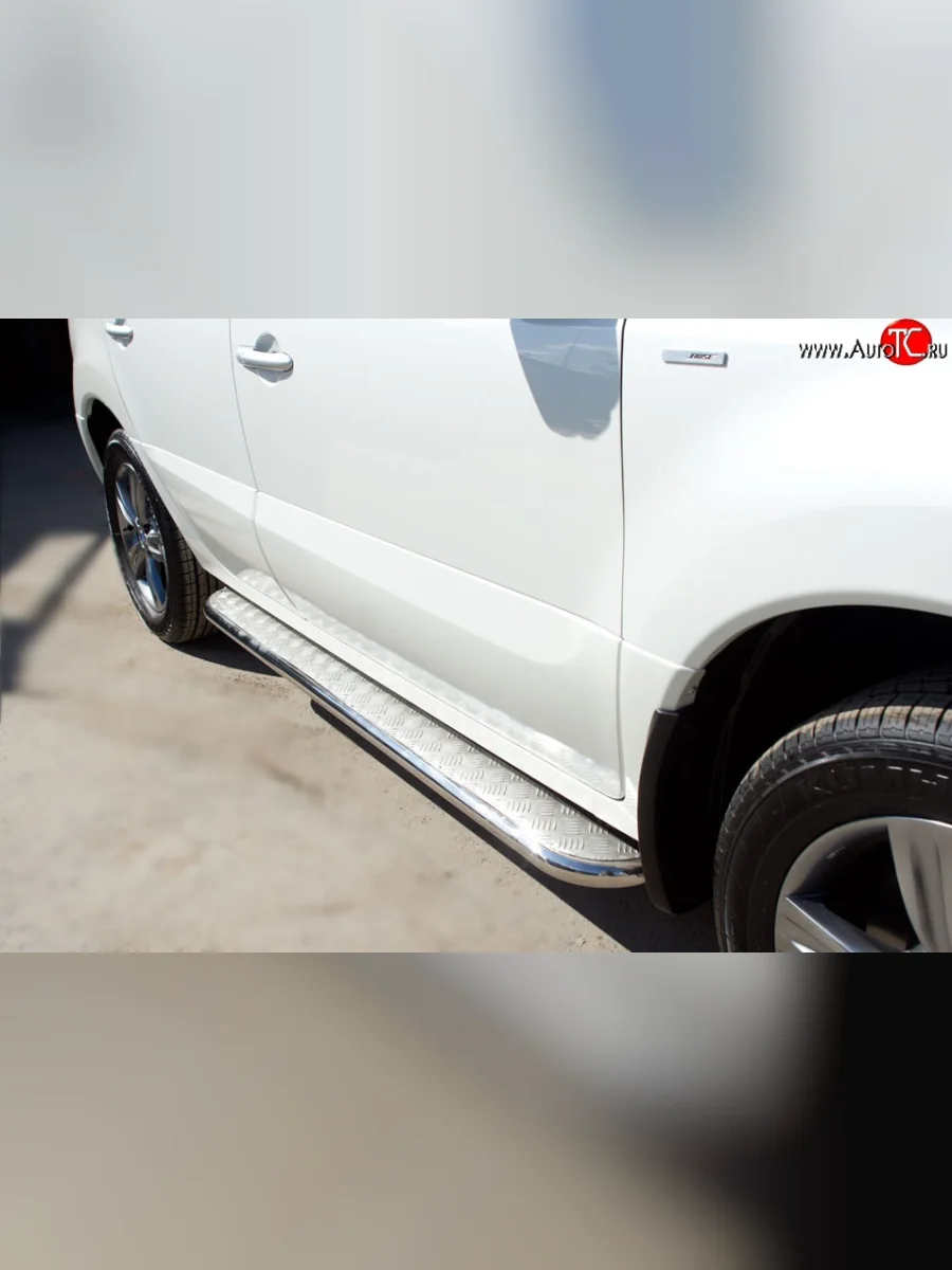 Широкая защита порогов (рестайлинг) SLITKOFF Renault Koleos 1 Phase 2 (2011-2013)  в Керчи Республика Крым