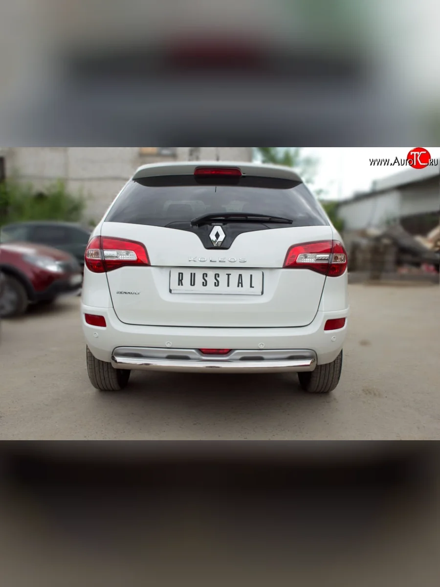 Одинарная защита заднего бампера из трубы диаметром 76 мм (рестайлинг) SLITKOFF Renault Koleos Phase 1 (2007-2011)  с доставкой в г. Керчь