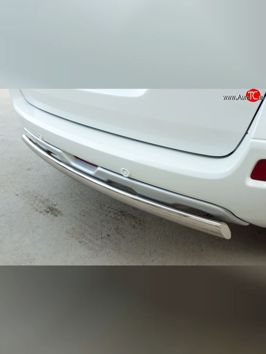 Защита заднего бампера (Ø75x42 мм, нержавейка) Russtal Renault Koleos Phase 1 (2007-2011)  в Керчи Республика Крым