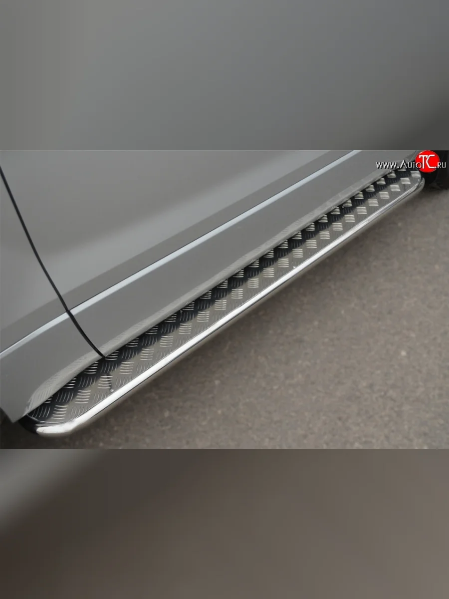 Широкая защита порогов (3 дв.) SLITKOFF Suzuki Grand Vitara JT 3 двери 2-ой рестайлинг (2012-2016)  в Самаре Самарской области