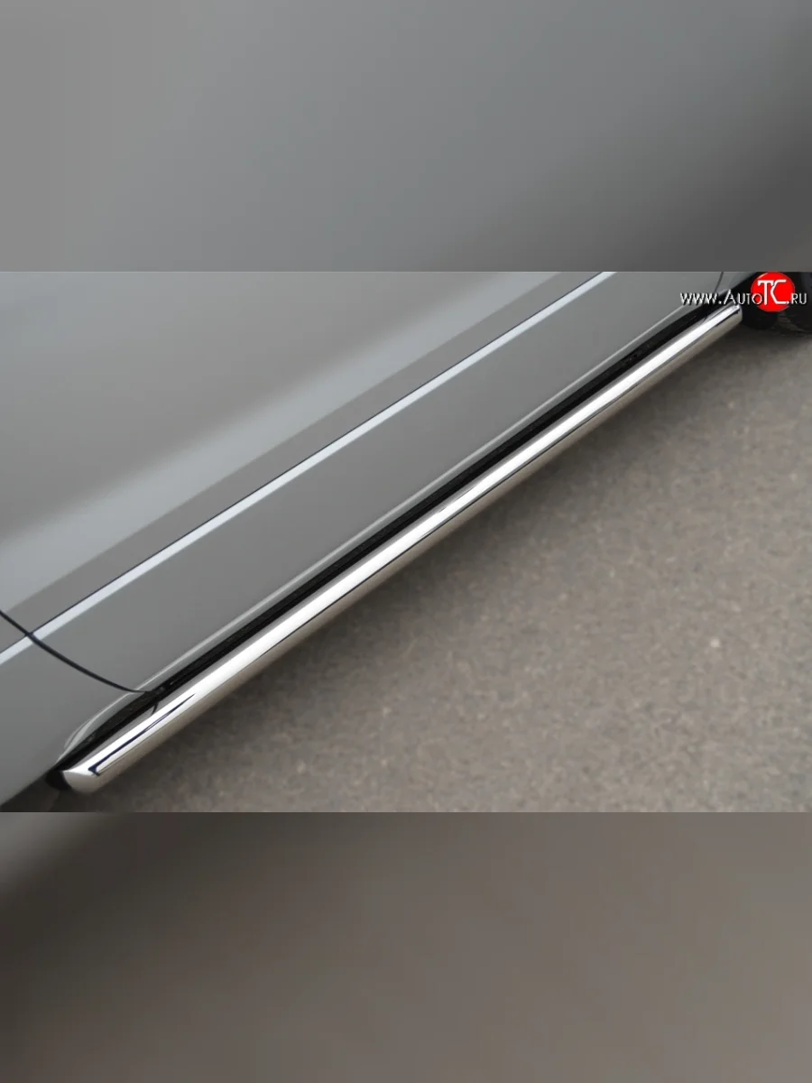 Защита порогов из круглой трубы диаметром 63 мм (3 дв.) Russtal Suzuki Grand Vitara JT 3 двери 2-ой рестайлинг (2012-2016) (Защита порогов с со скосами на торцах (вариант 1))  в Самаре Самарской области