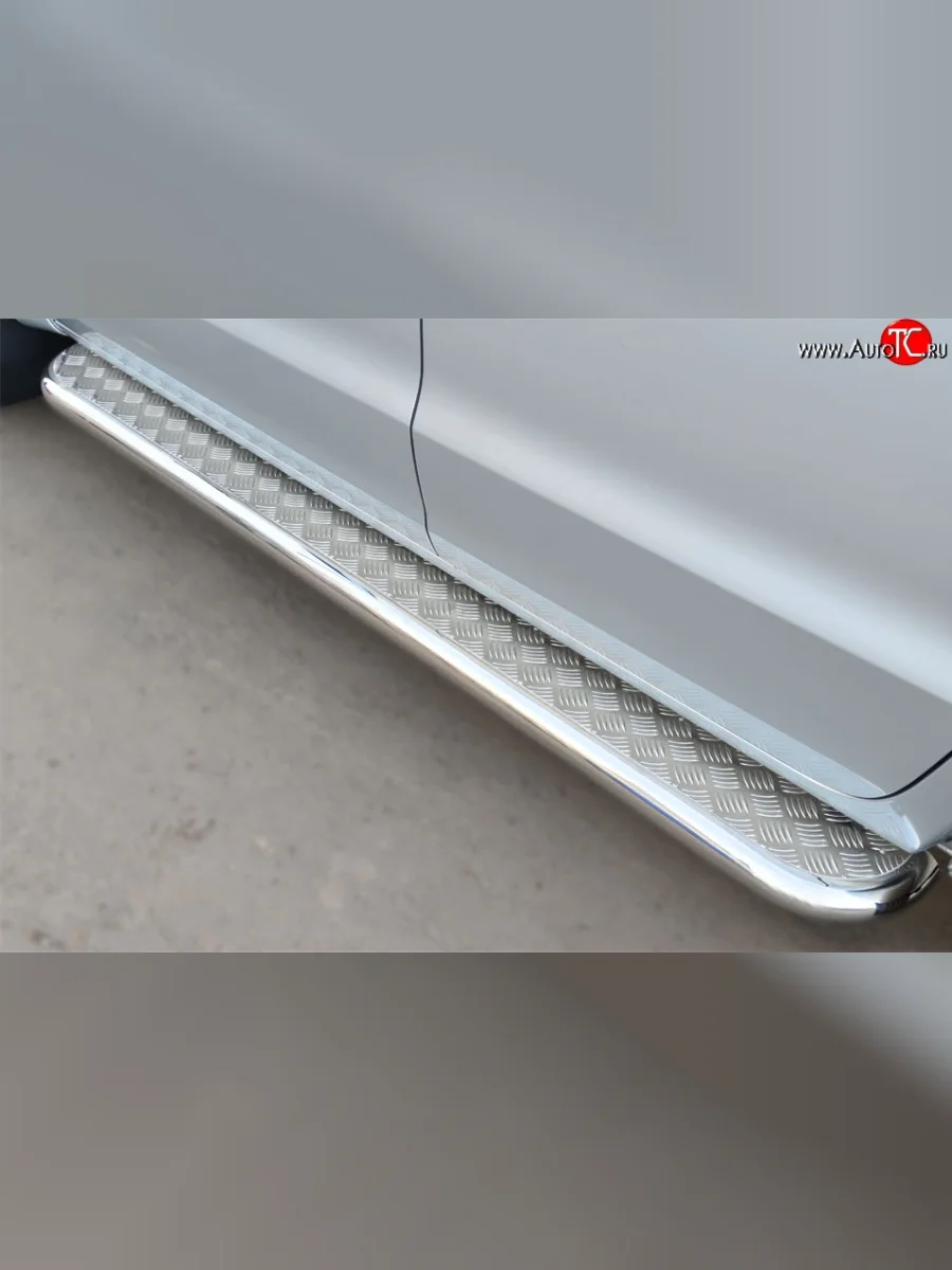 Широкая защита порогов SLITKOFF Volkswagen Amarok дорестайлинг (2009-2016)  в Самаре Самарской области