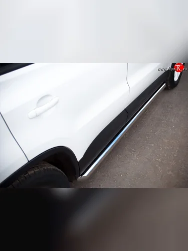 Защита порогов из круглой трубы диаметром 63 мм (Track & Field) Russtal Volkswagen Tiguan NF рестайлинг (2011-2017)