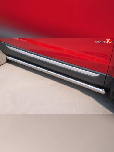 Защита порогов из круглой трубы диаметром 63 мм (Prestige u Pure) Russtal Land Rover Range Rover Evoque 1 L538 дорестайлинг 5 дв. (2011-2015)