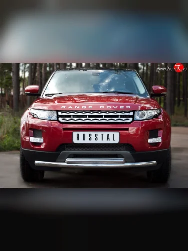 Двойная защита переднего бампера из труб диаметром 63 и 42 мм (Prestige u Pure) SLITKOFF Land Rover Range Rover Evoque  1 L538 (2011-2015) дорестайлинг 3 дв., дорестайлинг 5 дв.