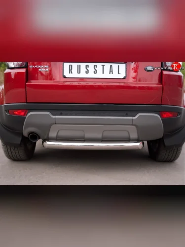 Одинарная защита заднего бампера из трубы диаметром 76 мм (Prestige u Pure) SLITKOFF Land Rover Range Rover Evoque  1 L538 (2011-2015) дорестайлинг 3 дв., дорестайлинг 5 дв.