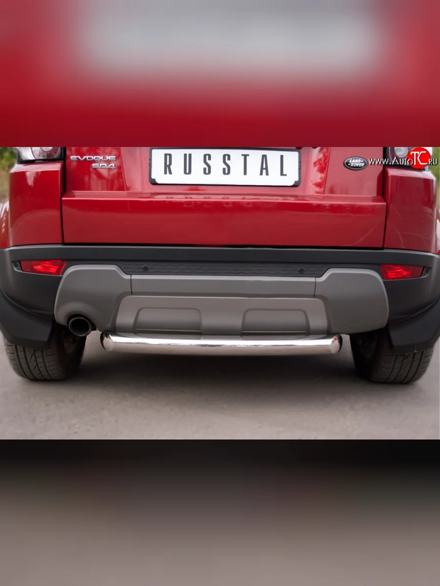 Одинарная защита заднего бампера из трубы диаметром 76 мм (Prestige u Pure) SLITKOFF  Land Rover Range Rover Evoque (2011-2015) 1 L538  в Самаре Самарской области