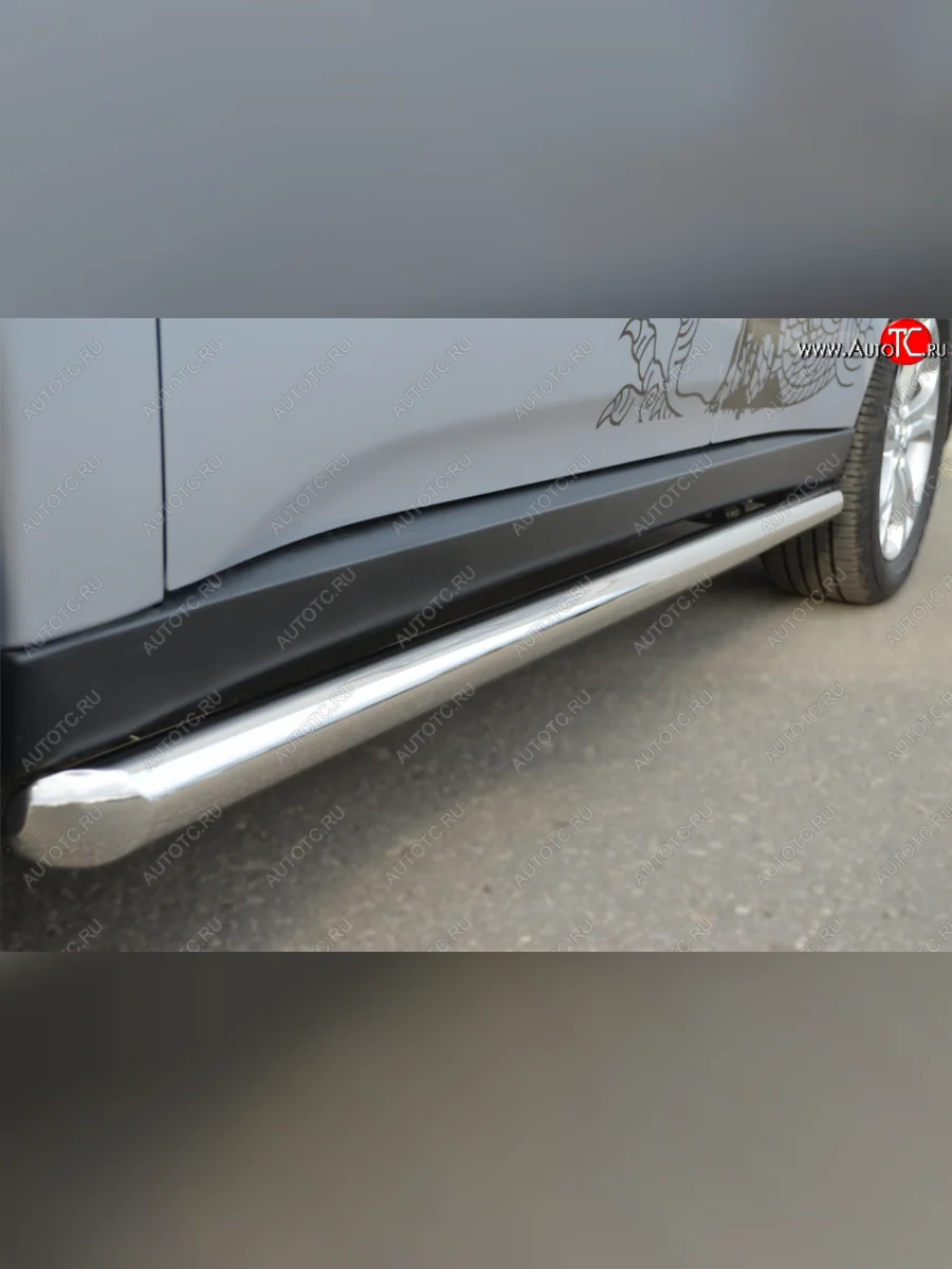 Защита порогов на SLITKOFF (труба D63)  Mitsubishi Outlander (2012-2014) GF (Защита порогов с со скосами на торцах (вариант 1))  в Самаре Самарской области