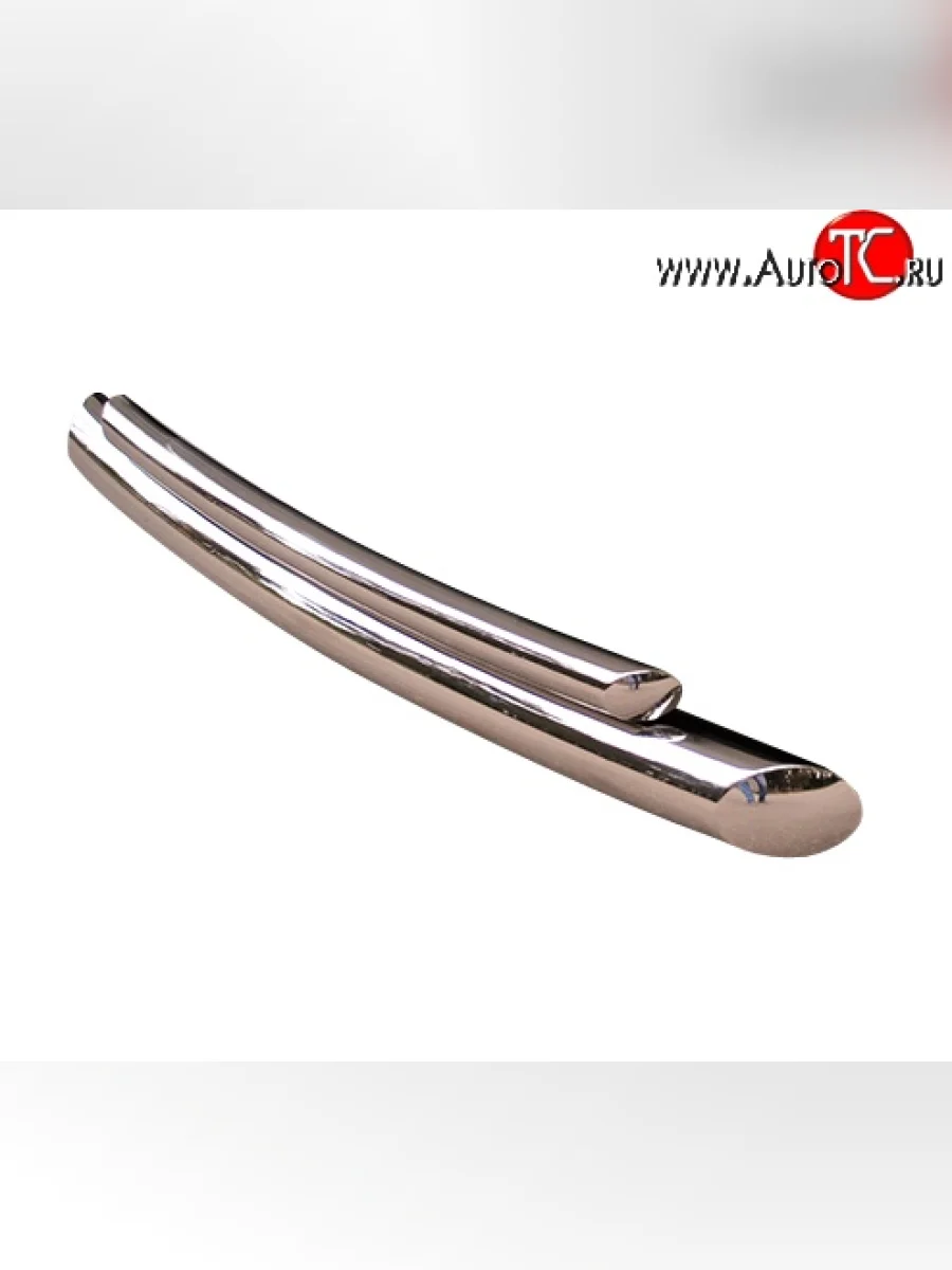 Защита заднего бампера (Ø76 и 42 мм, нержавейка) SLITKOFF SSANGYONG Kyron дорестайлинг (2005-2007)  с доставкой в г. Керчь