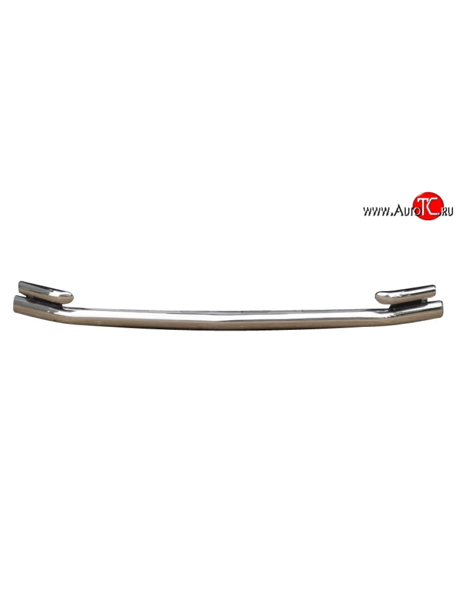 Защита переднего бампера (2 трубыØ63 мм, нержавейка) SLITKOFF  Toyota Land Cruiser (2012-2015) 200  в Перми Пермском крае