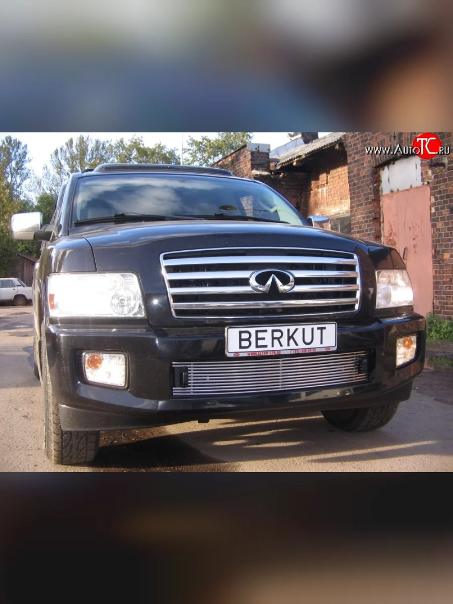 Декоративная вставка воздухозаборника Berkut INFINITI QX56 JA60 рестайлинг (2007-2010)  с доставкой в г. Керчь