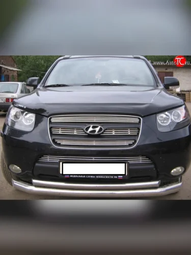 Декоративная вставка воздухозаборника Berkut Hyundai Santa Fe CM дорестайлинг (2006-2009)