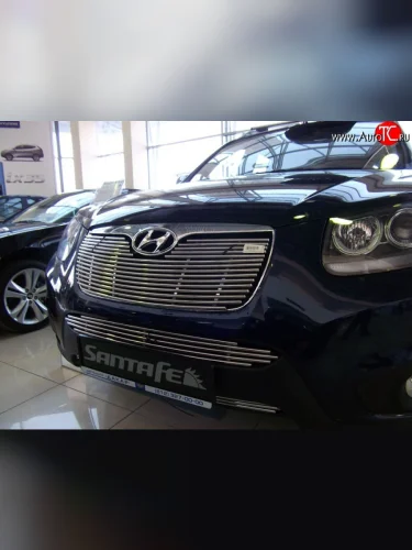 Декоративная вставка воздухозаборника (рестайлинг) Berkut Hyundai Santa Fe CM рестайлинг (2009-2012)