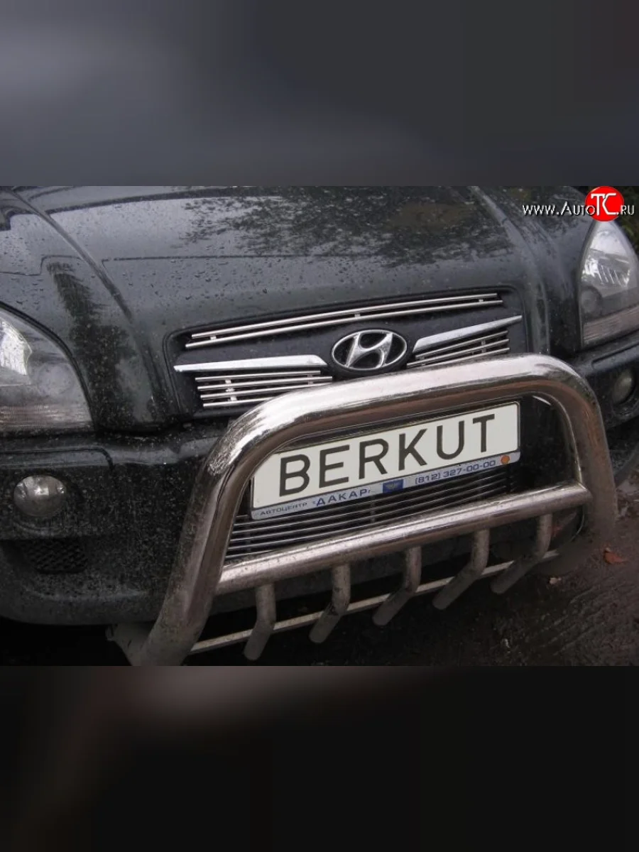 Декоративная вставка воздухозаборника Berkut Hyundai Tucson JM (2004-2010)  в Воронеже Воронежской области