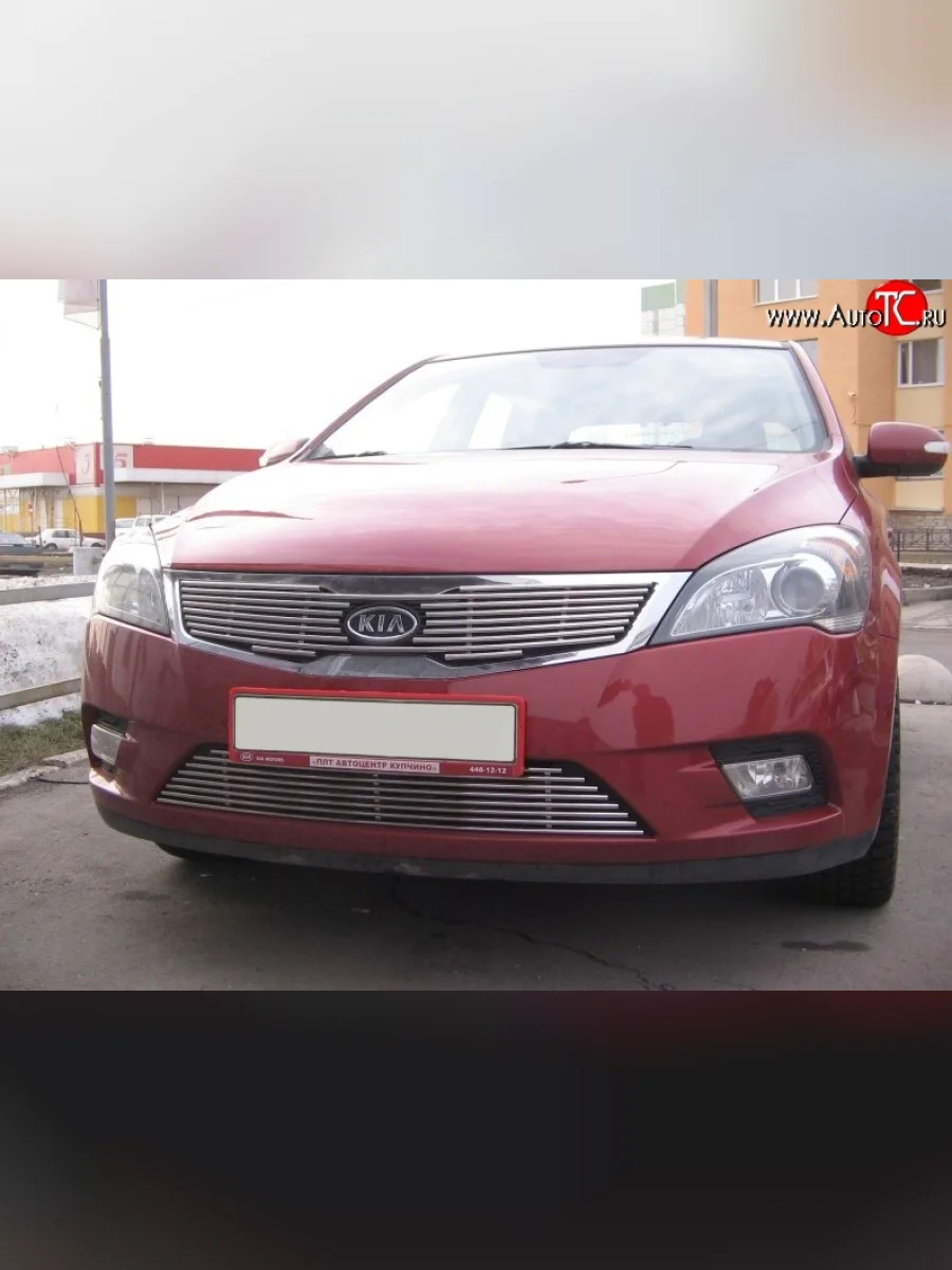 Декоративная вставка воздухозаборника (рестайлинг) Berkut KIA Ceed 1 ED рестайлинг, хэтчбэк 5 дв. (2010-2012)  в Керчи Республика Крым