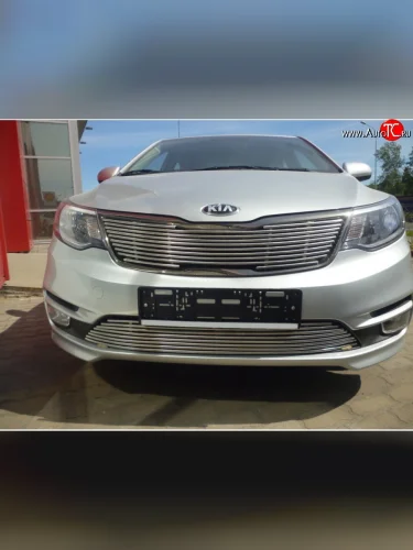 Декоративная вставка воздухозаборника Berkut KIA Rio 3 QB хэтчбек 5 дв. рестайлинг (2015-2017)