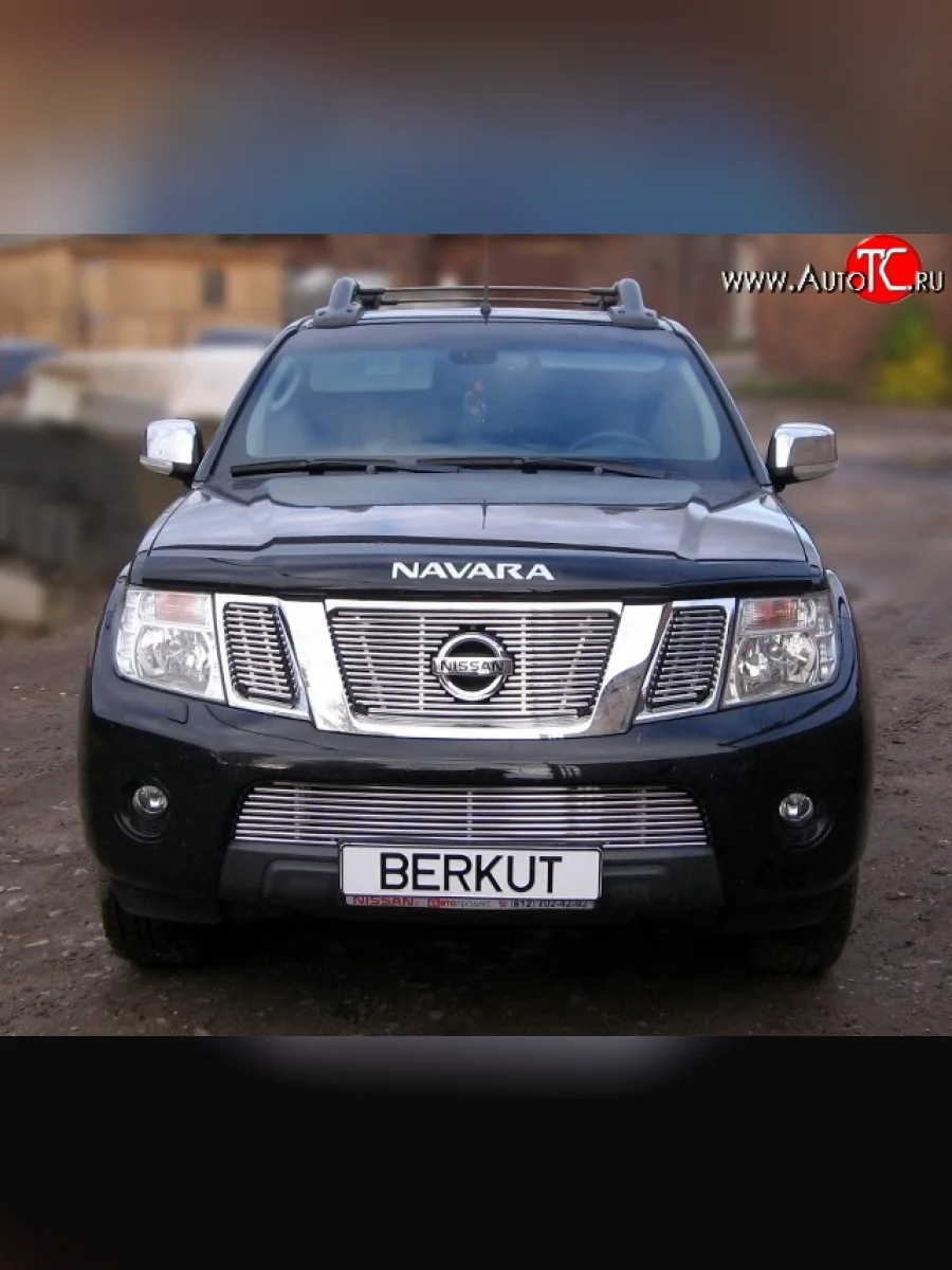 Декоративная вставка воздухозаборника (рестайлинг) Berkut Nissan Pathfinder R51 рестайлинг (2009-2014)  в Самаре Самарской области
