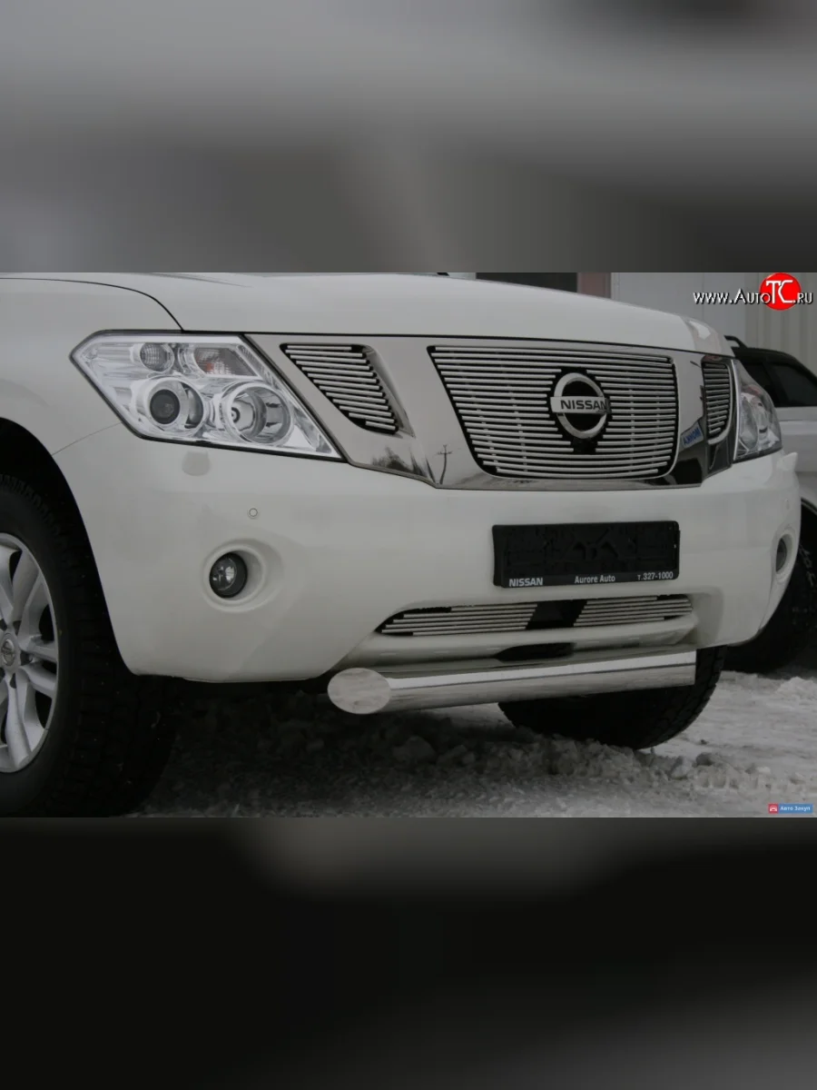 Декоративная вставка воздухозаборника Berkut Nissan Patrol 6 Y62 дорестайлинг (2010-2014)  в Воронеже Воронежской области