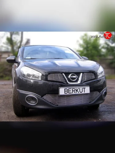 Декоративная вставка воздухозаборника Berkut Nissan Qashqai 1 J10 рестайлинг (2010-2013)