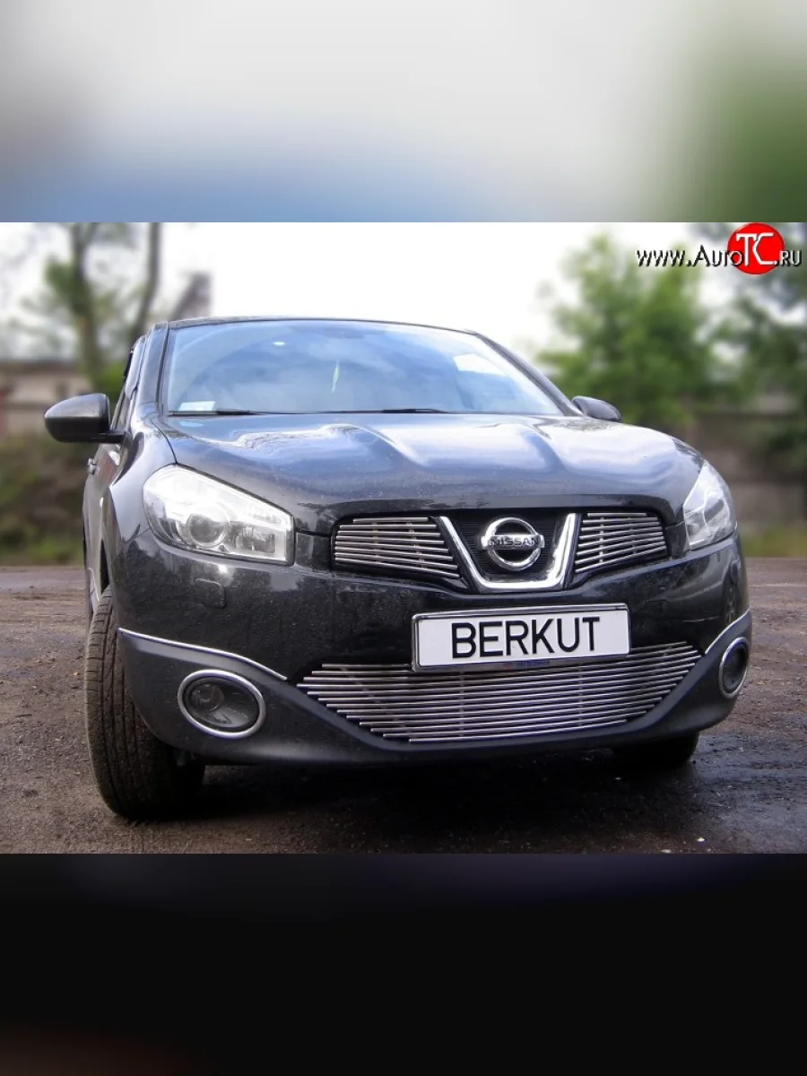 Декоративная вставка воздухозаборника Berkut Nissan Qashqai 1 J10 рестайлинг (2010-2013)  в Самаре Самарской области