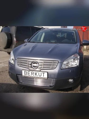 Декоративная вставка воздухозаборника Berkut Nissan Qashqai +2 1 J10 дорестайлинг (2008-2010)