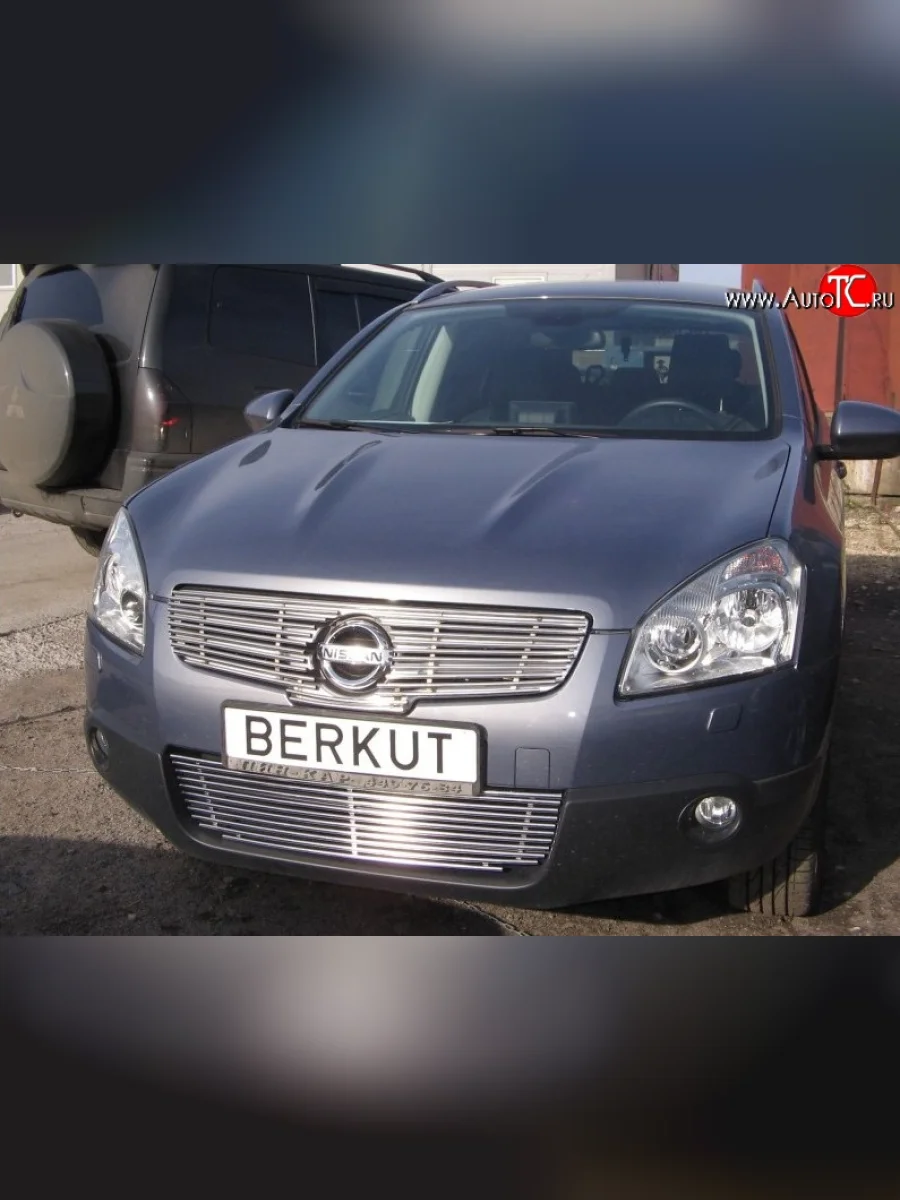Декоративная вставка воздухозаборника Berkut Nissan Qashqai +2 1 J10 дорестайлинг (2008-2010)  в Керчи Республика Крым