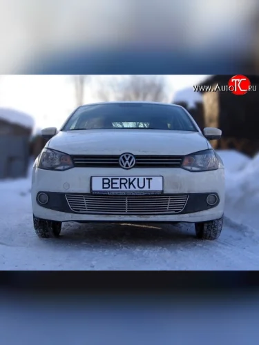 Декоративная вставка воздухозаборника Berkut Volkswagen Polo Mk5 6R,6C,61 седан дорестайлинг (2009-2015)