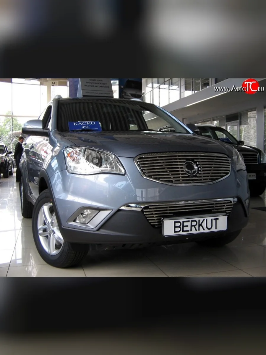 Декоративная вставка воздухозаборника Berkut SSANGYONG Actyon дорестайлинг (2010-2013)  с доставкой в г. Керчь