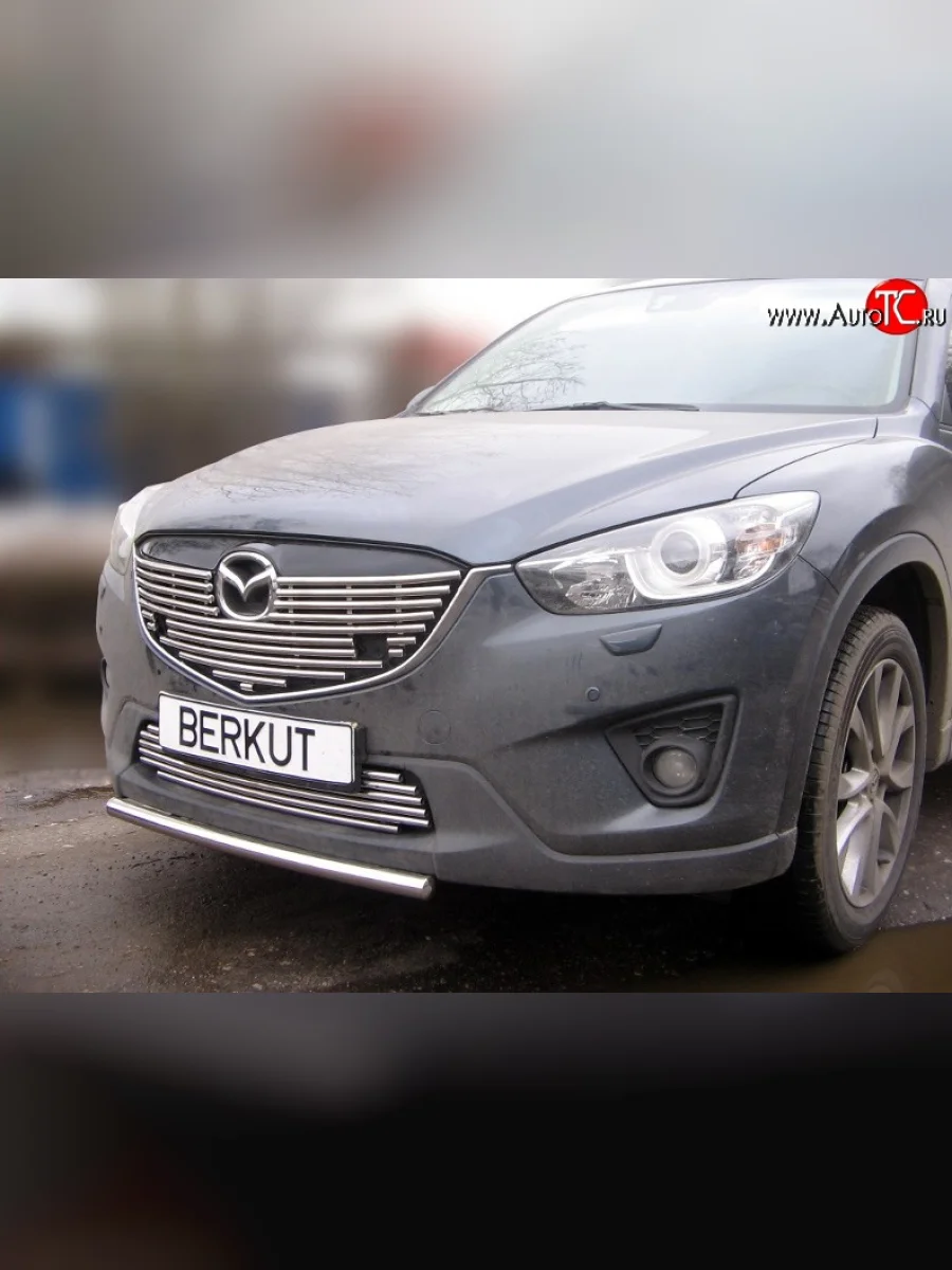 Декоративная вставка воздухозаборника Berkut (d16 мм) Mazda CX-5 KE рестайлинг (2015-2017)  с доставкой в г. Керчь