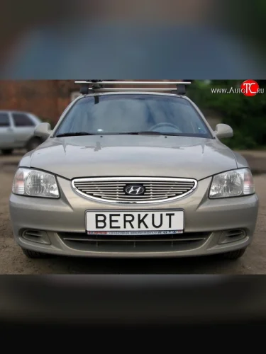 Декоративная вставка решетки радиатора Berkut Hyundai Accent 2 LC седан дорестайлинг (ТагАЗ) (1999-2012)