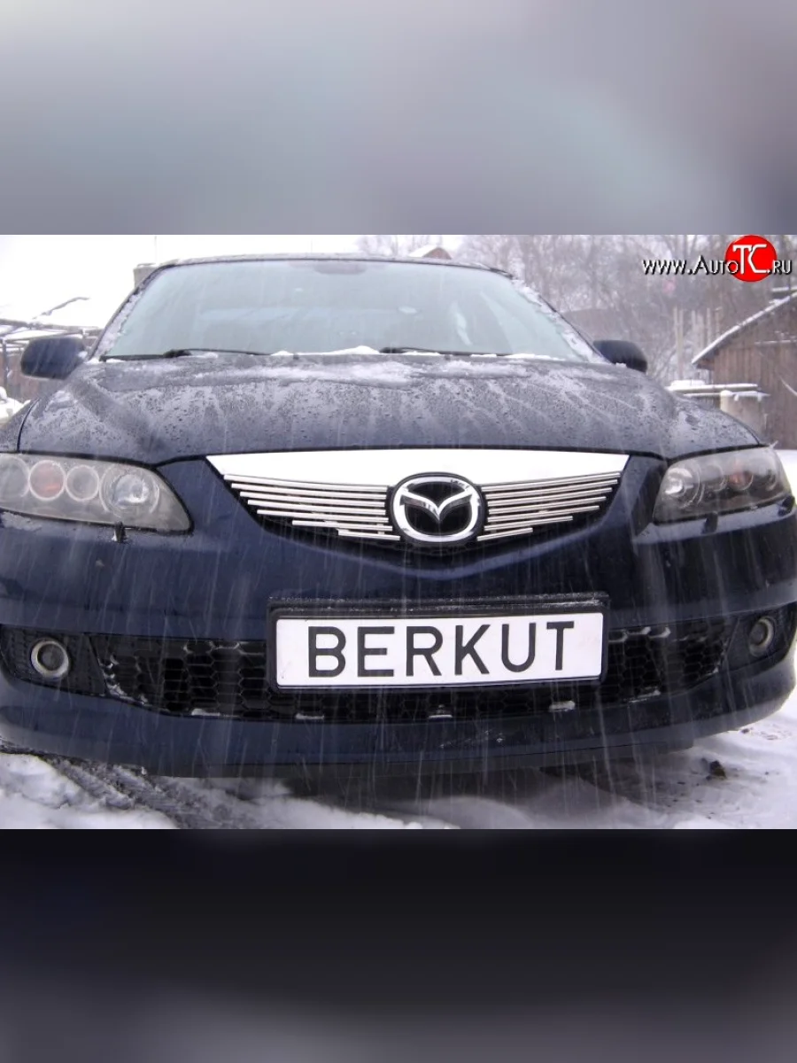 Декоративная вставка решетки радиатора Berkut Mazda 6 GG седан дорестайлинг (2002-2005)  в Самаре Самарской области