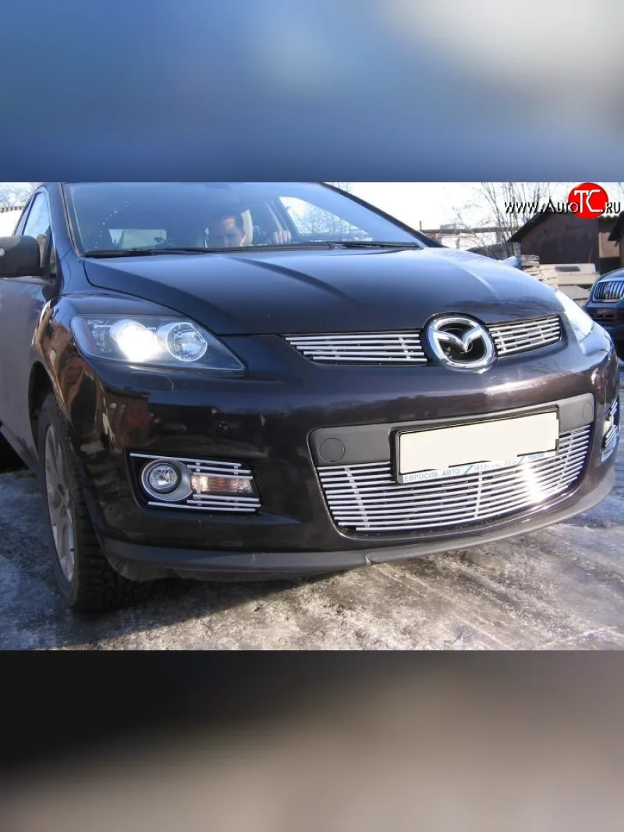 Декоративная вставка решетки радиатора Berkut Mazda CX-7 ER дорестайлинг (2006-2010)  в Перми Пермском крае