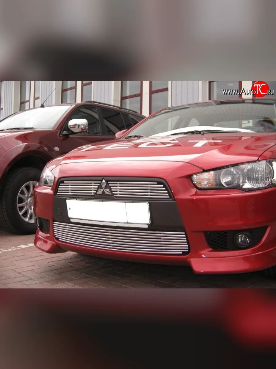 Декоративная вставка решетки радиатора Berkut Mitsubishi Lancer 10 CY седан рестайлинг (2011-2017)  с доставкой в г. Керчь