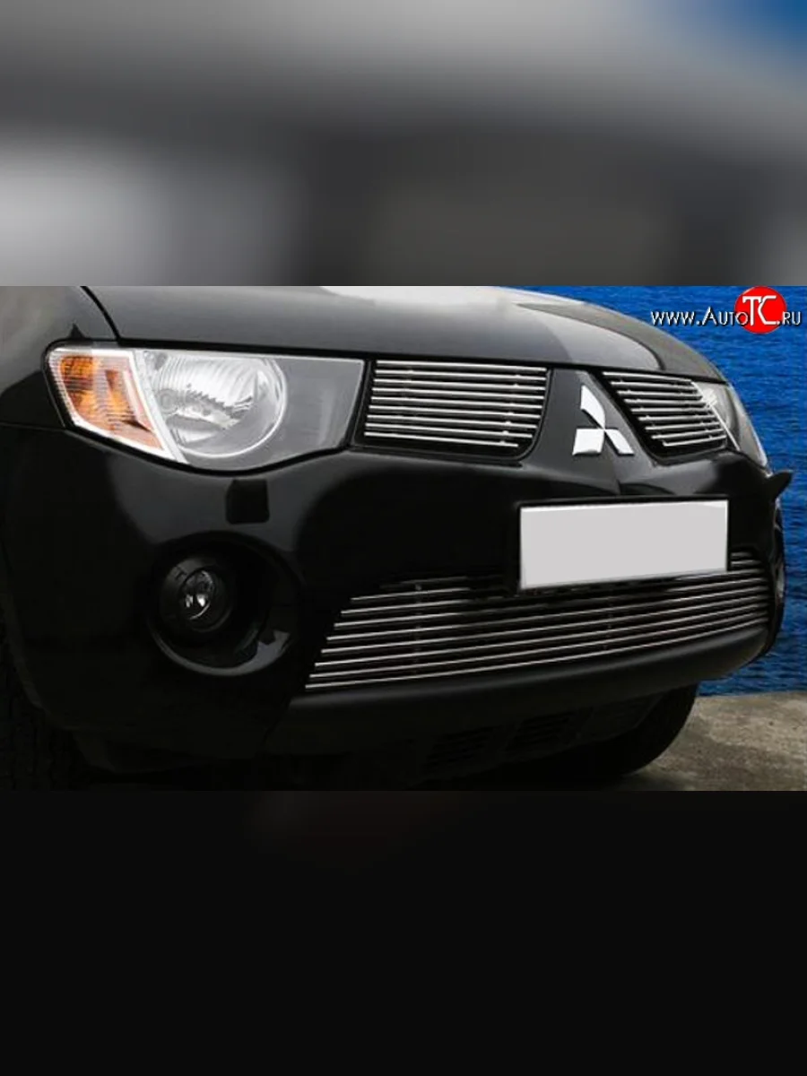 Декоративная вставка решетки радиатора Berkut Mitsubishi Outlander XL (CW)  дорестайлинг (2005-2009)  в Керчи Республика Крым