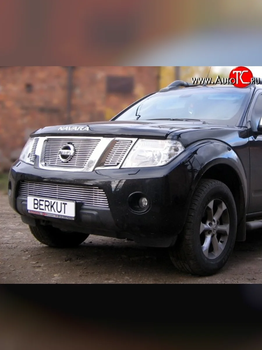 Декоративная вставка решетки радиатора Berkut Nissan Pathfinder R51 рестайлинг (2009-2014)  в Самаре Самарской области